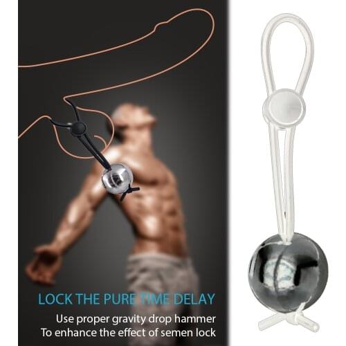 Penis Ring Penis Stretcher Heavy Metal Ball Penis Erection Enlarger Extender Weight Stretcher Scrotal Bondage Sex Toys For Men