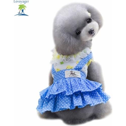 Summer Cute Pet Dog Clothes Polka Dots Dog TuTu Dress Lace Pet Skirt for Dogs Puppy Teddy Chihuahua Dog Costumes Lovoyager