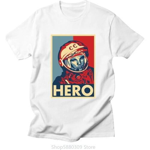 CCCP USSR Gagarin T Shirt New Design Printed Short Sleeve Mens T-shirt Summer Cool O-neck Men Clothing Plus Size
