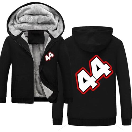 Hamilton 44 Men hooded Thicken Fleece Hoodies 2020 Winter Sweatshirt Sportswear Male Letter