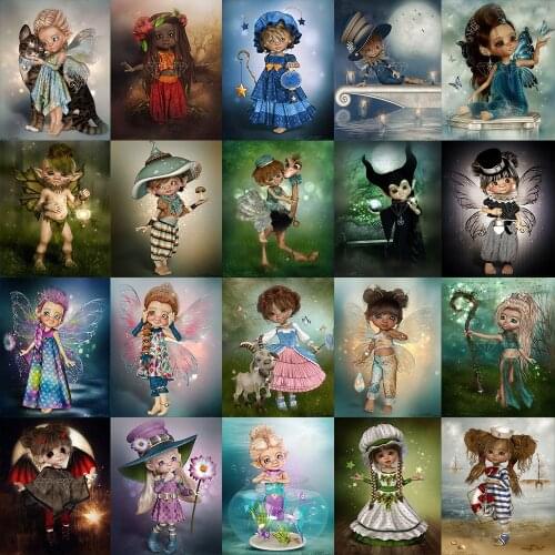 5D DIY Diamond Painting Kit Cartoon Joker Girl Boy Baby Ghost Full Round Embroidery Mosaic Cross Stitch Paint Home Decor