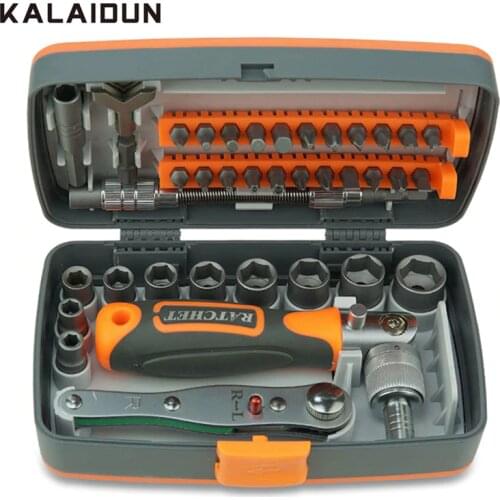 KALAIDUN Ratchet Screwdriver Set 38 In 1 Bit Set Torx Screw Driver Magnetic Hex Bits Handle Screwdriver Kit Multitools Hand Tool