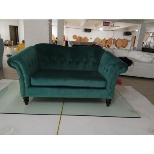 Newest Home Furniture European Style modern Fabric Living Room Sofa sectional velvet cloth sofa two seater American country