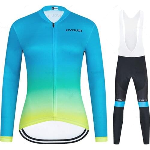 New Cycling Jersey 2022 Team Rvouei Road Bike Spring Summer Cycling Clothing MTB Cycling Bib Pants Women Ropa Ciclismo Triathlon