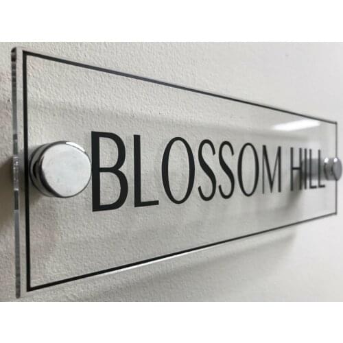 Personalizzato Customized House PARETE PORTA TARGHE SEGNALETICA UFFICIO Look Moderno 30cm x 14cmcm