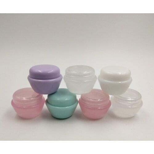 Free shipping 50pcs/lot 5ml 5cc Plastic Empty Makeup Jar Pot Travel Face Cream/Lotion/Cosmetic Container for travel packaging