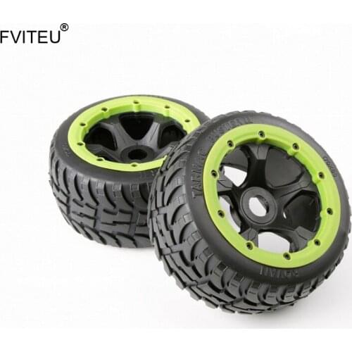FVITEU Complete Rubber Rear On-Road Wheel Tire set Fit 1/5 HPI Baja 5B Rovan King Motor