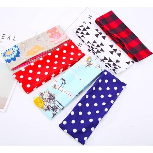 Parent-child Two Purple Cloth White Dots Turbans Headbands Headwear Hair Accessories for Women & Children