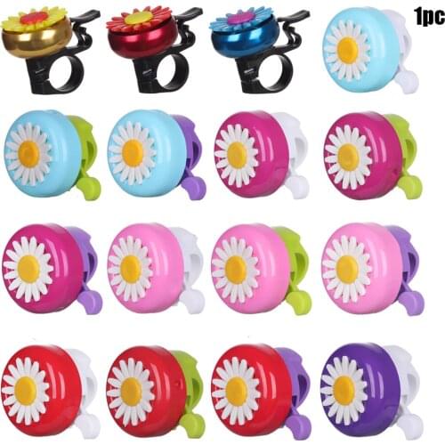 Multi-color Kids Funny Bicycle Bell Daisy Flower Horns Bike Children Girls Cycling Alloy Plastics Ring Sound Alarm For Handlebar