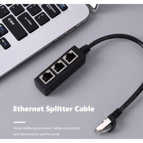 RJ45 1 Male To 4 Female LAN Ethernet Socket 4 Port Splitter Ethernet Cable Networking Extension Plug Cable Adapter Accessories