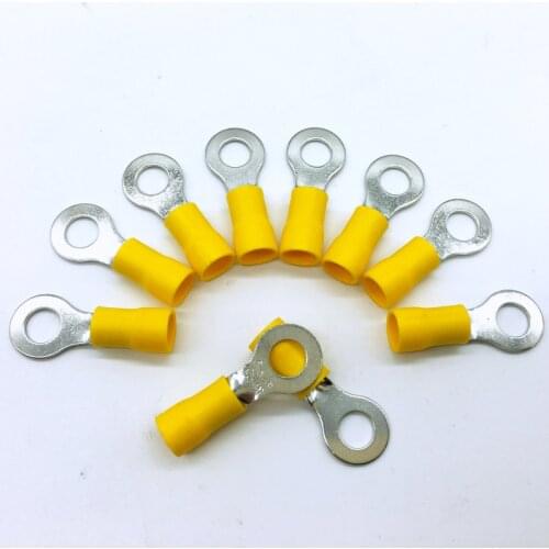 RV5.5-5 12-10AWG Ring Insulated TermiGrounding connector For 48A 4-6mmnals auto negative terminal 2