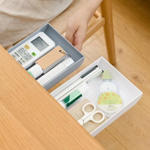 Self-Adhesive Storage Drawer Under Desk Pencil Tray Remote Control Key Mask Hidden Organizer Box Holder Case Space Saver