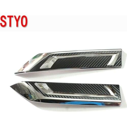 STYO For TOYOTA Rav4 Hybrid 2019 2020 ABS Chrome Front Center Mesh Grille Cover Radiator Strip Trim