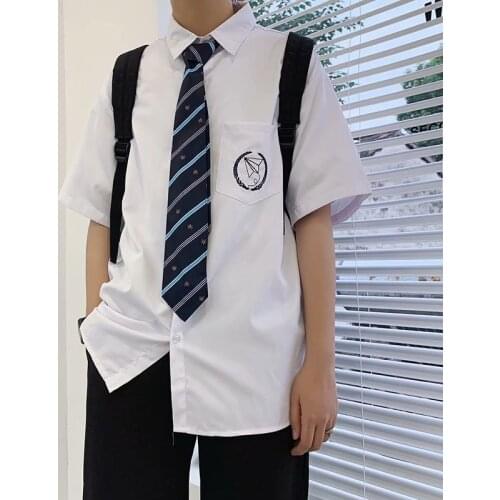 All-match Loose Five-point Sleeve Shirt Jacket Short-sleeved Shirt Mens Inner Shirt Korean Style Trend Literary Shirt Youth