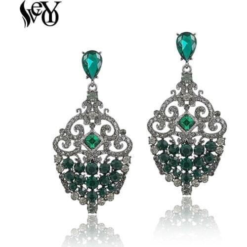 VEYO Full of Rhinestone Crystal Drop Earrings For Women brincos Pendientes Zinc Alloy Lead free nickel free
