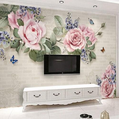Custom Mural European Modern Minimalist Oil Painting Floral Wallpaper Living Room Bedroom Wall Home Decoration 3D Fresco Mural