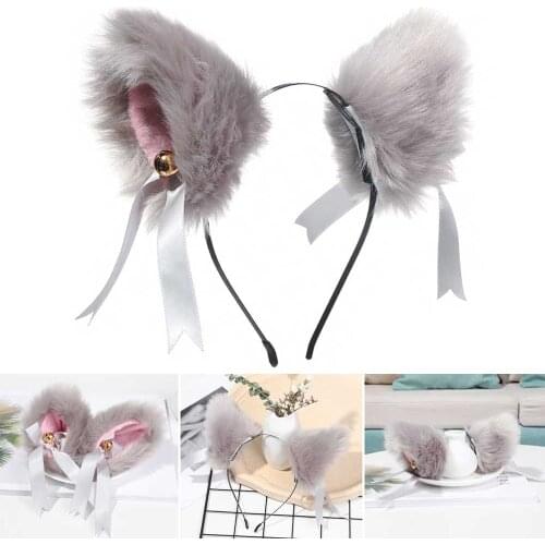 Lovely Cosplay Party Cat Long Fur Ears Hair Barrette Costume Hair Clip Night Party Orecchiette Club Bar Hair Accessories