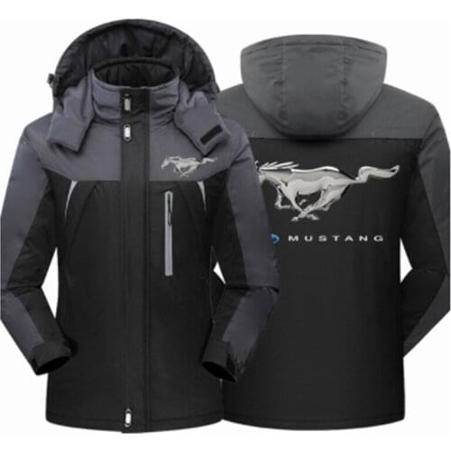 2021 Winter Mustang Mens Clothing Fleece Waterproof Jackets Thicken Slim Fit Zippe High Quality Outwear