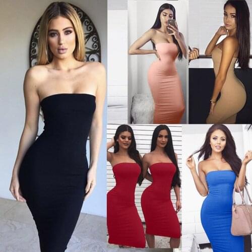 021 Sell Like Hot Cakes Summer New Style Casual Solid Color Tube Top Sleeveless Sexy Long Skirt Wholesale Womens Clothing