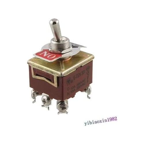 10pcs 6 Terminals On-Off 2 Position Toggle Switch AC 15A/250V 10A/380V