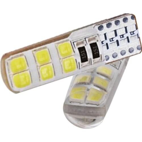 100pcs Wholesale T10 led light auto lamp 12v lampen 12smd w5w car styling Clearance Lights 194 Bulb interior white for toyota