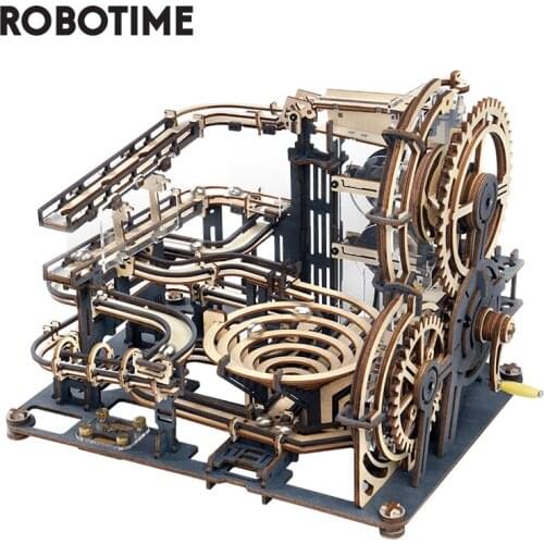 Robotime Rokr 294 PCS Marble Night City DIY Wooden Model Building Block Kits Assembly Toy Gift for Children Adult