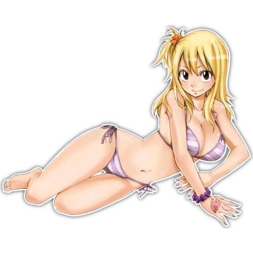 3D Car stying Fairy Tail Heartfilia Lucy Anime Vinyl Sticker For Car And Window Car Sticker Cool graphics Jdm