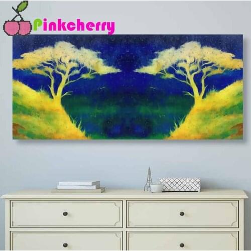 5D Diamond Painting magical sunset over a landscape Full Square Round Drill Diamond Embroidery Cross Stitch Handcrafted k665