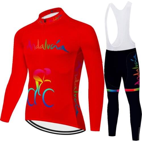 Andalucia Summer Spirng Jersey Cycle Cyclisme New 2021 Mallot Verano Maillot Completo Ciclismo Estivo Ropa Ciclismo Hombre