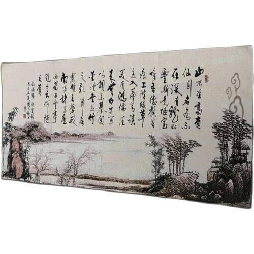 Antique embroidery, brocade, calligraphy, painting, silk Thangka