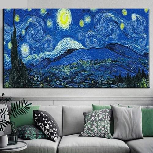 Large 5D DIY Diamond Painting Cross Stitch Van Gogh Starry Sky Full Square Round Resin Drill Diamond Embroidery Home Decor X135