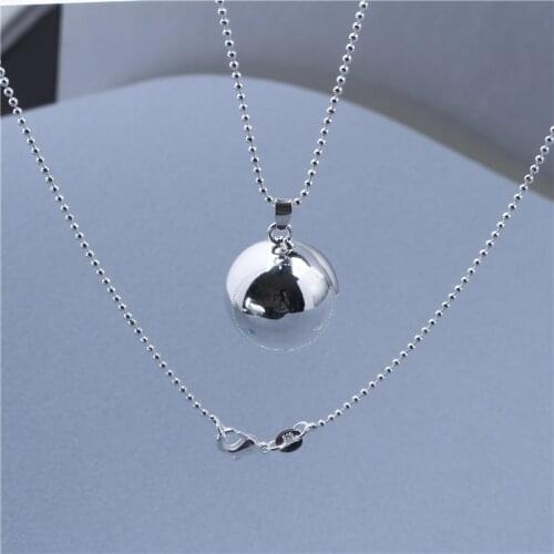 Ball Necklace 45" & 30" Long Chain for Mother Brilliant Pregnancy Chime Bola Pendant Pendants Type Material Style Metals Type
