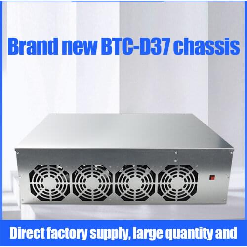 Miner Case Set BTC-D37 Chassis with 4 Fans Motherboard 8 Slots 4GB DDR 128GB SSD 1800W For Mining Machine ETH Ethereum Rig