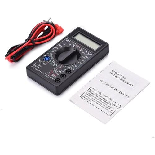 Professional DT832 Digital Multimeter With Buzzer Voltage Ampere Ohm Meter Test Probe AC/DC Voltage Tester