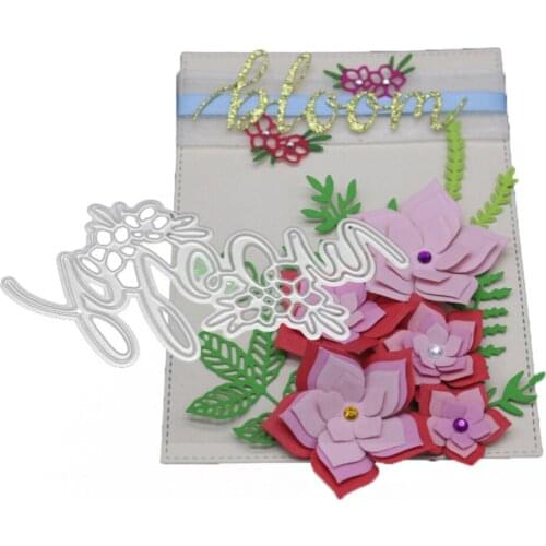 Bloom Letter Wedding Decoration Metal Cutting Dies 2020 for Card Making Scrapbooking Album Dies Embossing Cuts Stencil