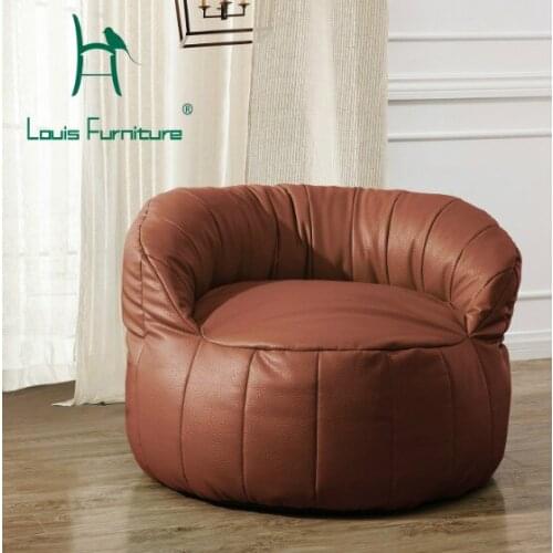 Louis Fashion Lazy Sofa Sofa Tatami Bean Bag Lovely Creative Single Balcony Bedroom Sofa Chair Computer