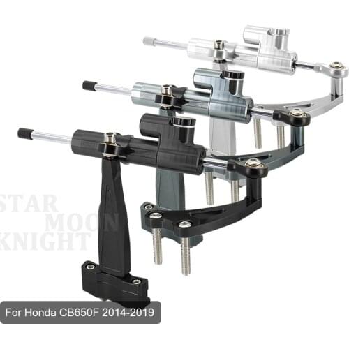 For Honda CB650F 2014 - 2019 CNC Steering Damper Stabilizer Bracket Mounting Holder Set Aluminum Motorcycle Parts Accessories