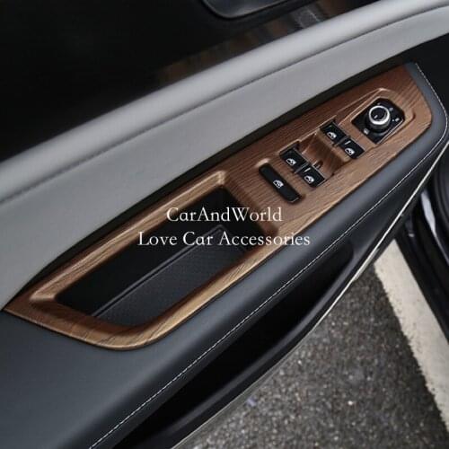 For Volkswagen VW Teramont Atlas 2021-2022 Interior Window Lift Switch Cover Door Armrest Button Trim ABS Chrome Car Accessories