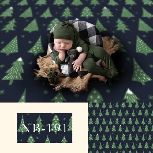Pine Tree Repeat Backdrop for Photography Newborn Kids Birthday Portrait Background Christmas Green Pine Wall Photocall Studio