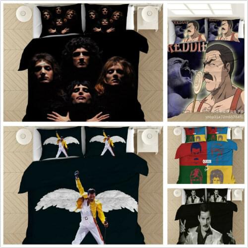 Freddie Mercury Home Textile Pillow Case 3D Bed Linen Duvet Covers Comforter Bedding Sets Bed Set Home Decor Bedding