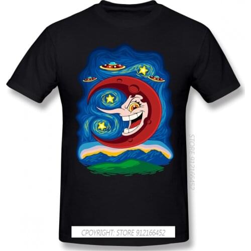Hilda Berg T Shirt Men Black Cuphead Animated Characters Mugman Game Printing Summer Large TShirts Cotton Tops