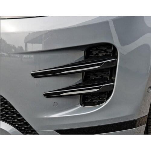 4 Pcs ABS Glossy Black Front Fog Lamp Cover Trim For Land Rover Evoque 2019 2020 Car Accessories
