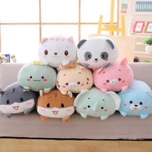 9 Styles Animal Sweet Dinosaur Pig Cat Bear Plush Toy Soft Cartoon Panda Hamster Elephant Deer Stuffed Doll Baby Pillow Gift
