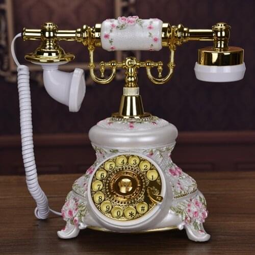 Classic rotary dial phone american style antique fixed telephone vintage phones