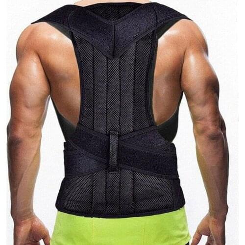 Posture Corrector Back Support for Men Brace Support Belt Adjustable Back Posture Corrector Clavicle Spine Back Lumbar Posture