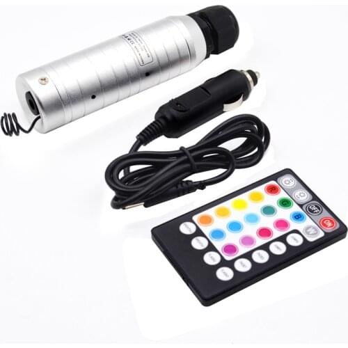 Mini Remote controlled 12V 6W RGB LED Fiber Optic Star DIY Ceiling Light source engine Lighting machine car Device-Silver