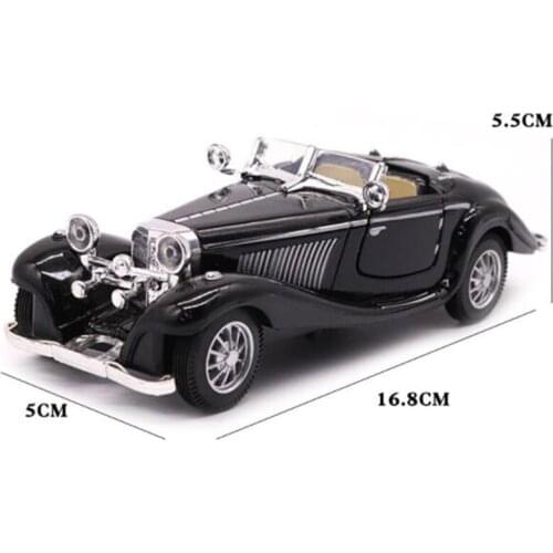 Alloy Diecast Vehicles Model Toys 1/28 Scale 16.8CM Metal 500K Classic Pull Back 1936 Car Model for Kids Collection Gift Display