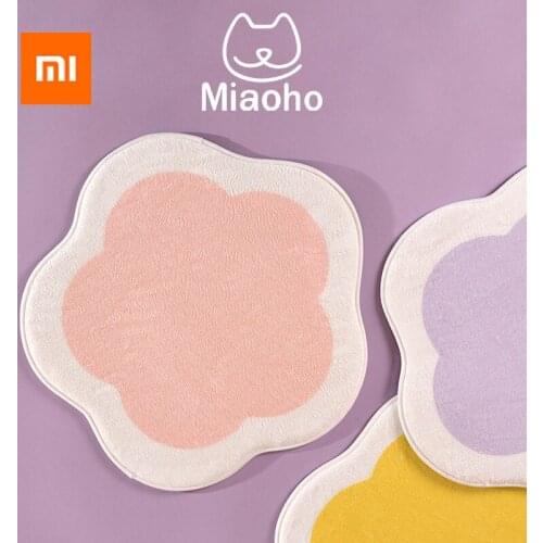 Xiaomi Soft Velvet Pet Cat Litter Mat Flower Shape Non-slip for Cats Litter Trapping Pets Litter Mat Cat Bed Pads House Clean
