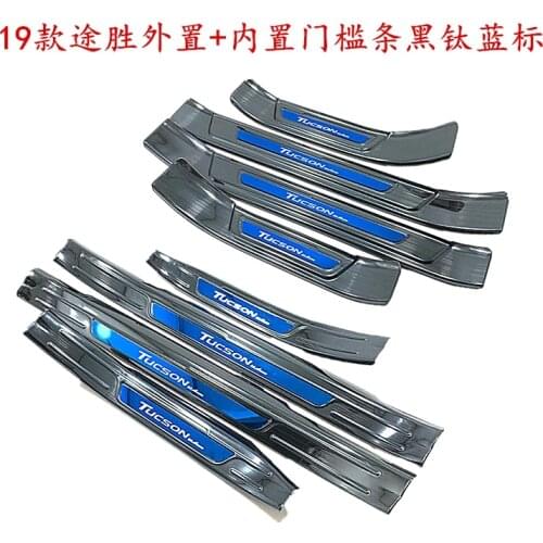 High Quality Stainless Steel scuff plate door sill Trim For Hyundai Tucson 2019 4pcs/set 8pcs/set Car Accessories Car Styling