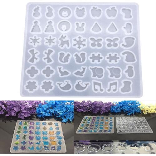 NOT AS LONG diy Crystal Epoxy Stud Earrings Mold A full-page Silicone Mirror Pendant Creative Handmade Small Jewelry Gift